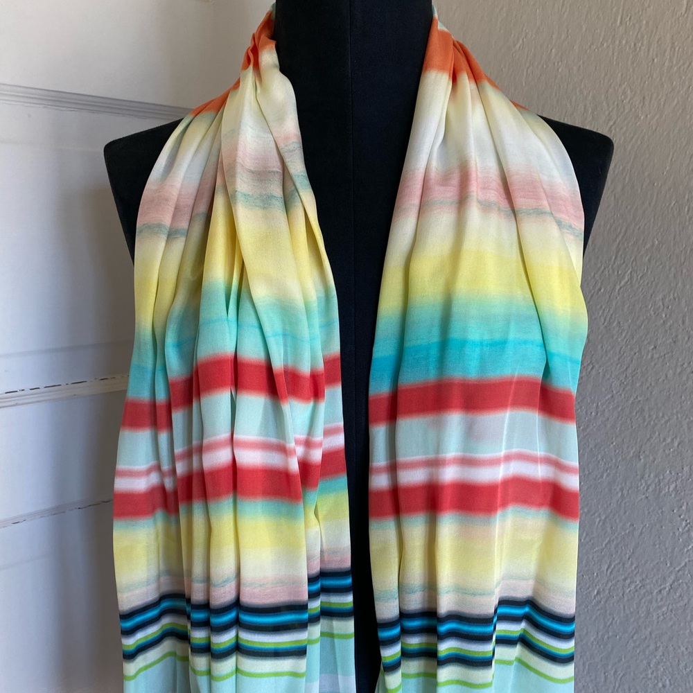 Ted Baker Multi Color Silk Scarf/Wrap